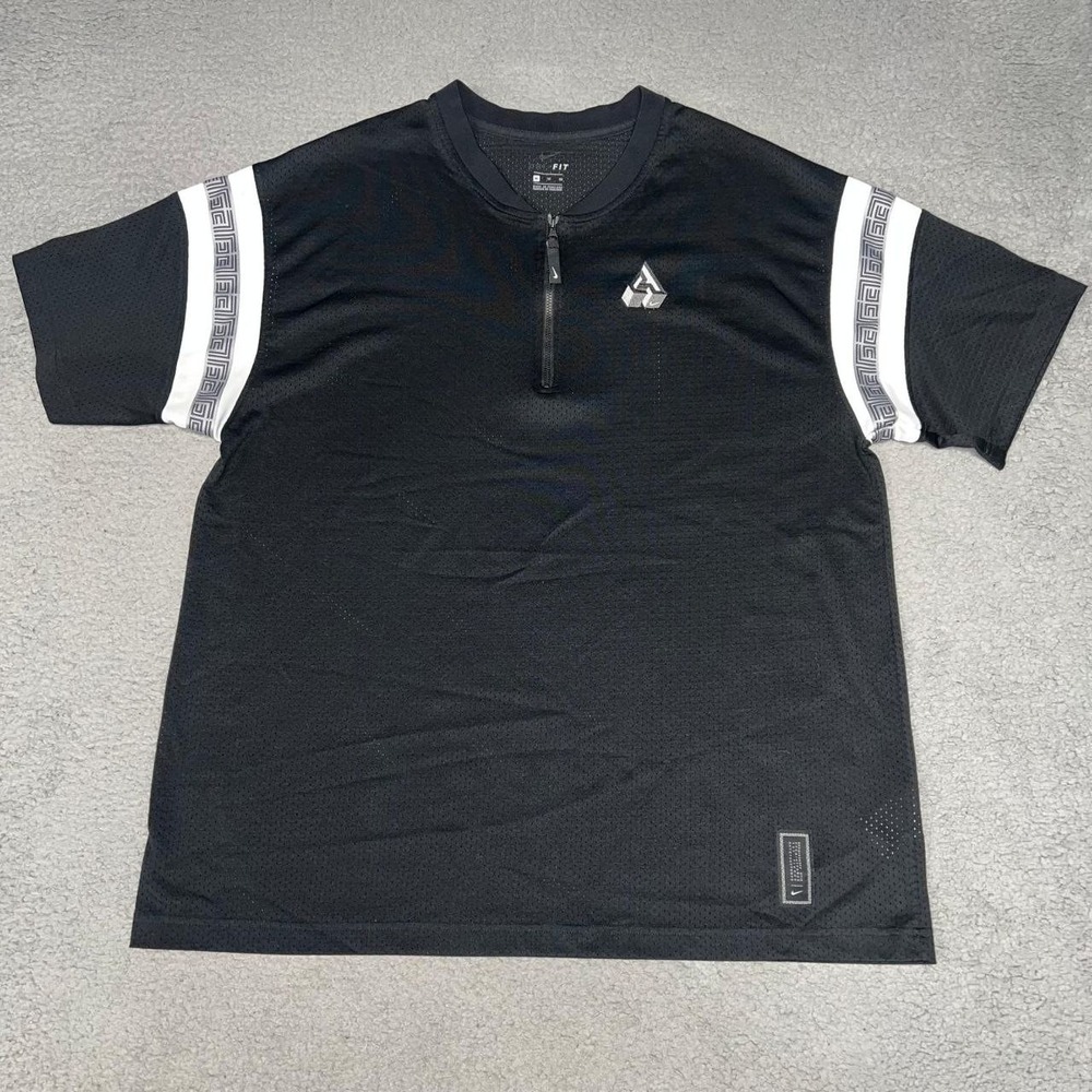 Nike Giannis Antetokounmpo Greek Freak Jersey Men XL Black‎ ¼ Zip CK6296-010